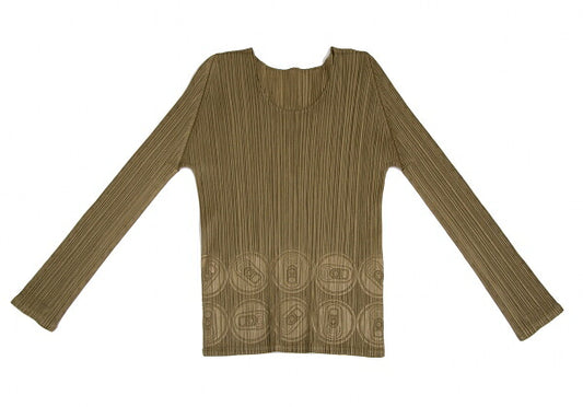 PLEATS PLEASE Can Pull Tab Embossed Top Gold Size 3