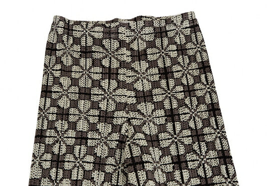 PLEATS PLEASE Clover Print Loose Fit Pants Brown Size 3