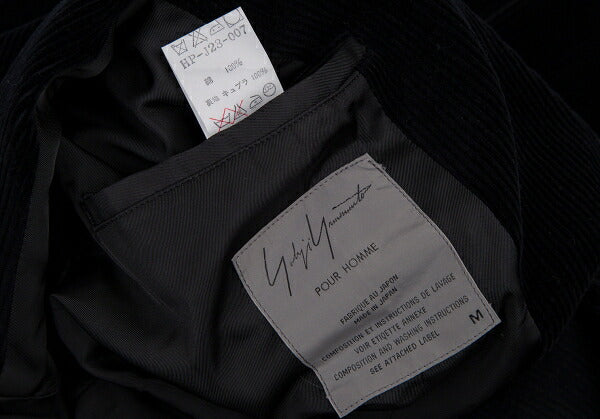 Yohji Yamamoto POUR HOMME 93AW Corduroy Jacket Black Size M