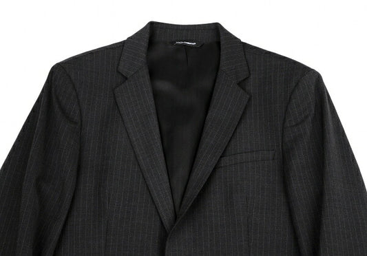 DOLCE&GABBANA Pinstripe Narrow Lapel Jacket Charcoal Size 44