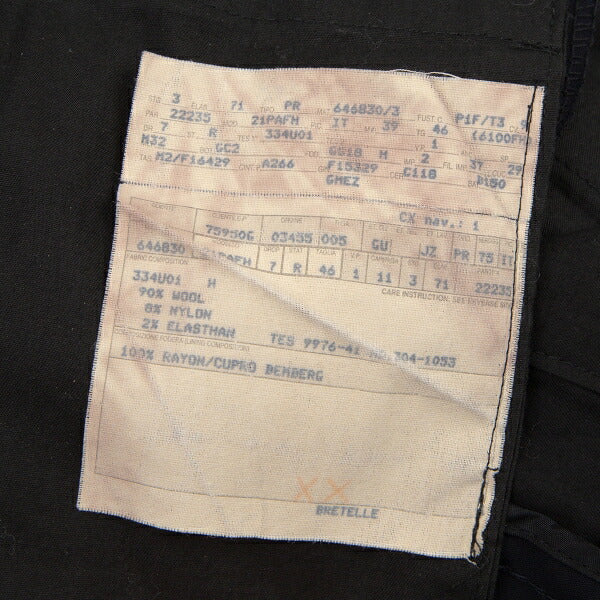 GUCCI Stretch Wool Slacks Pants Navy Size 46