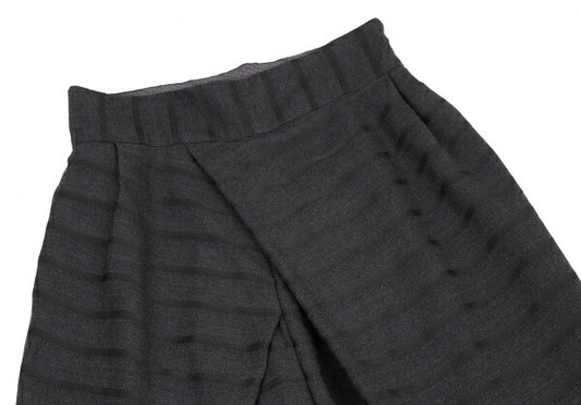 ANREALAGE Border Half-Wrap Wide Pants Charcoal Size 38