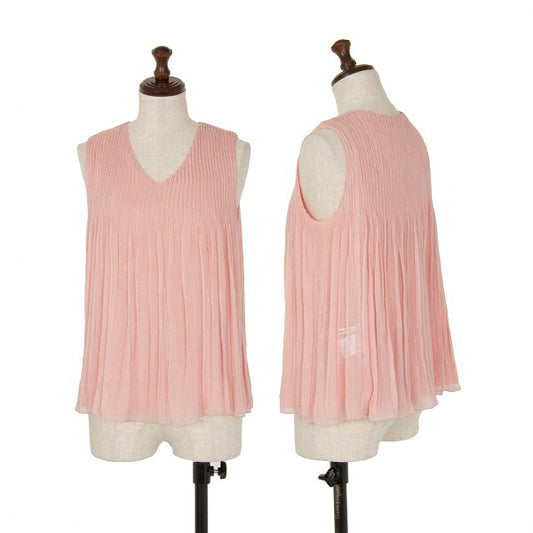 VIVIENNE TAM Pink Pleated Reversible Tank Top Size 38