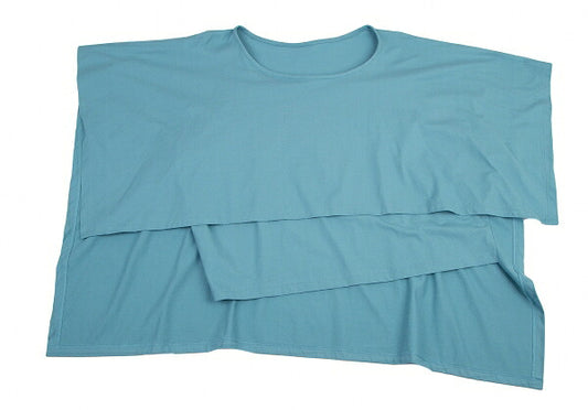 ISSEY MIYAKE 21SS Stretch Cotton Poncho Coat Blue Size 2