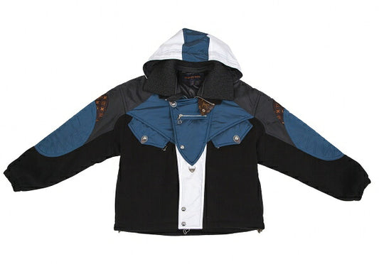 Louis Vuitton Monogram Oversized Ski Black Blue Jacket Size 38