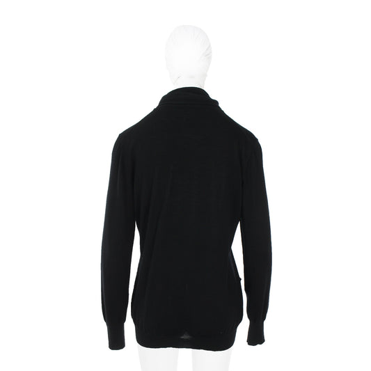 HERMES Black Wool Sweater Size L