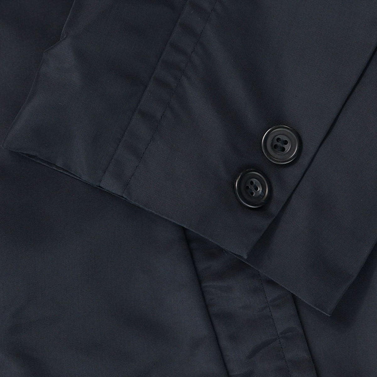 DRIES VAN NOTEN Navy Nylon Coat Size 48