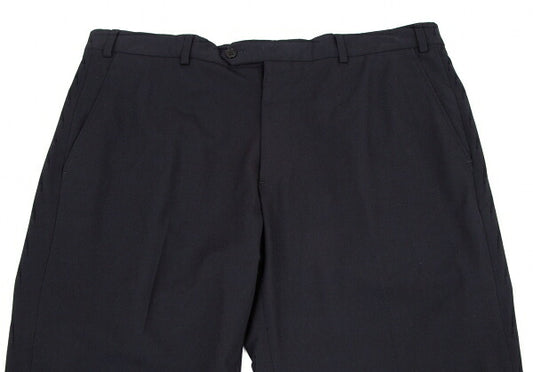 ARMANI COLLEZIONI Poly Rayon No-Tuck Pants Navy Size 54R