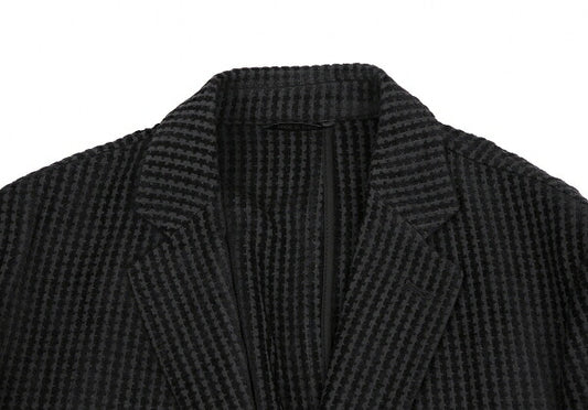 GIORGIO ARMANI Velour Stripe Jacket Black Size 50