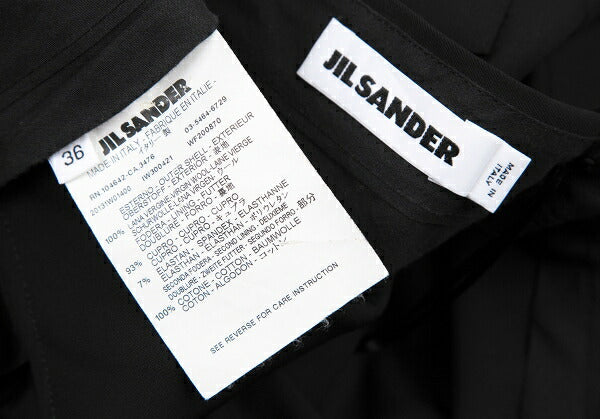 JIL SANDER Wool Gabardine Tapered Pants Black Size 36