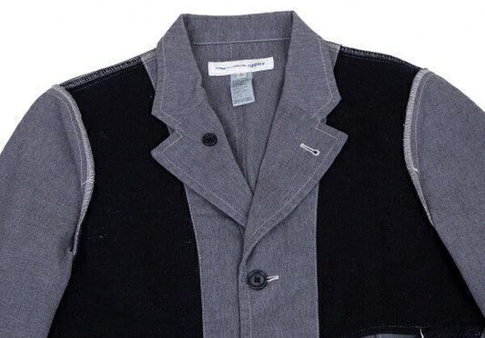 COMME des GARCONS SHIRT Dyed Mixed Jacket Navy Size S