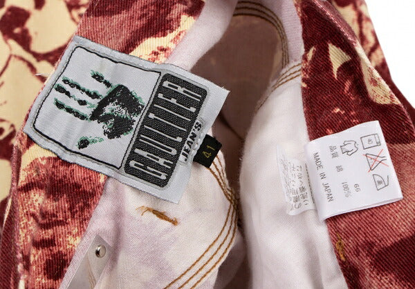 GAULTIER JEAN'S Face Print Jeans Pink Size 41
