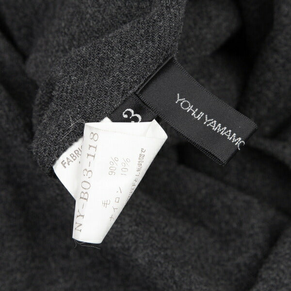 Yohji Yamamoto NOIR Wool Nylon Shirt Jacket Gray Size 3