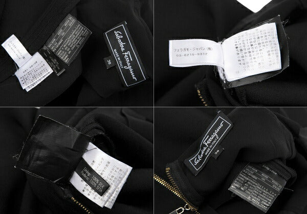 Salvatore Ferragamo Sheer Line Ensemble Dress Black Size 38