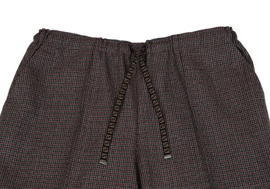 FENDI 18AW Zucca Houndstooth Tapered Pants Red Size 48
