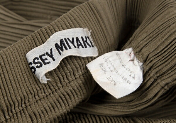 ISSEY MIYAKE Loop Cutting Pleated Skirt Brown Size M