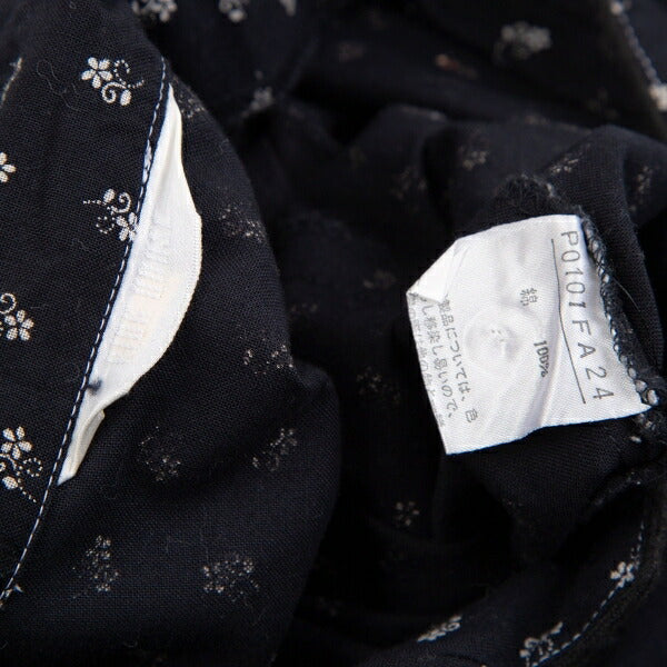 PINK HOUSE Small Floral Print Gathered Dress Black Size M