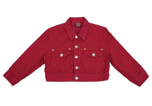 GAULTIER JEAN'S Cotton Short Trucker Jacket Red Size 48