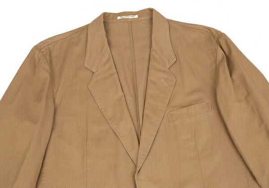 Papas Cotton Linen 2B Jacket Brown Size M
