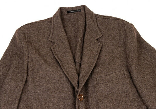 Y's for men Brushed Wool Tailored Long Jacket Size 4
