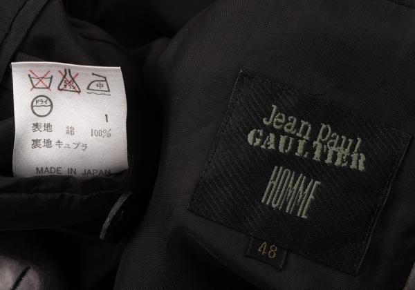 Jean Paul GAULTIER HOMME Face Graphic White Gray Jacket Size 48