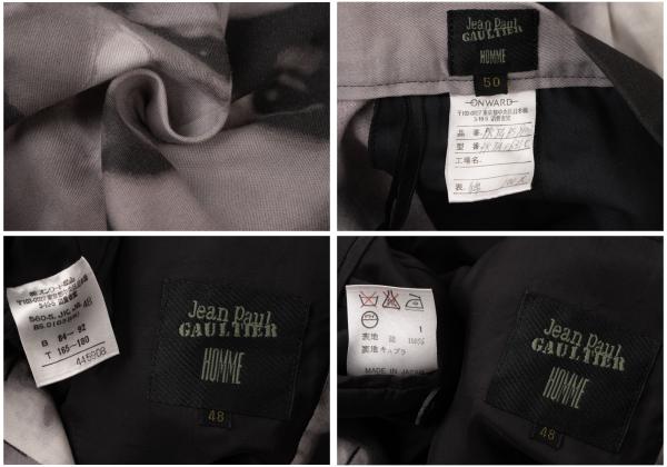 Jean Paul GAULTIER HOMME Face Graphic Suit White/Gray