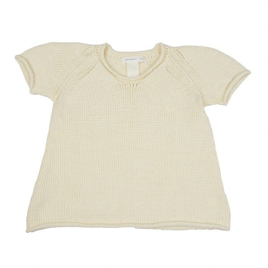 Yohji Yamamoto NOIR Cotton Ribbed Short Sweater Beige Size 3