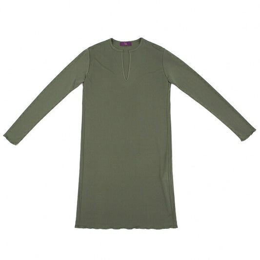 TAKESHI KOSAKA by Y's Pink Label Slit Dress Khaki Size 2