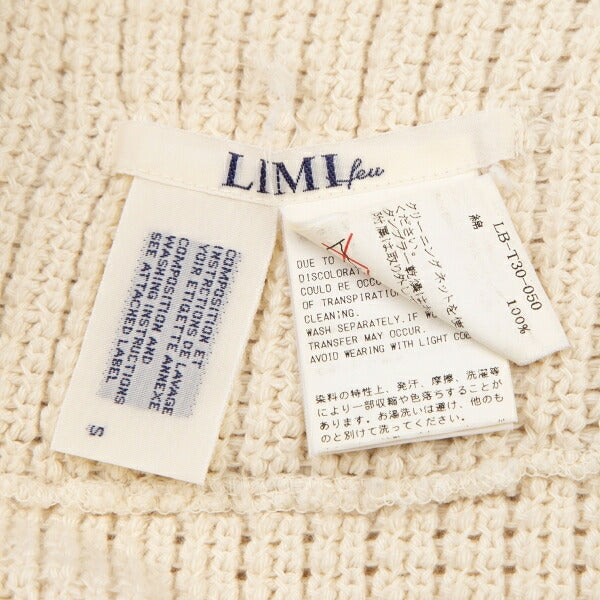 LIMI feu Low Gauge Knit Buttonless Jacket Cream Size S