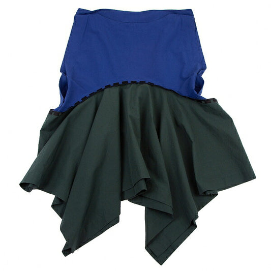 ISSEY MIYAKE 20SS Bi-Color Foldable Tunic Blue Blouse Size 3