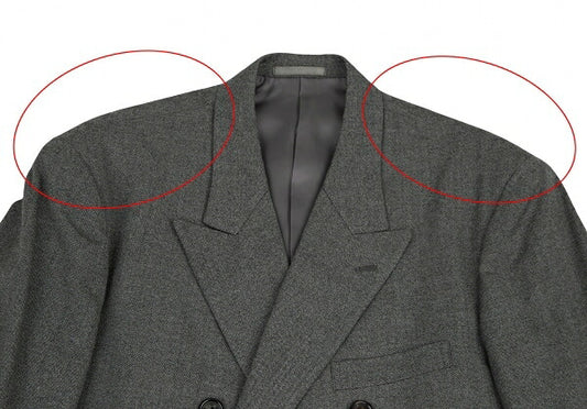 Y's for men Wool Double-Breasted Peaked Lapel Jacket Size S