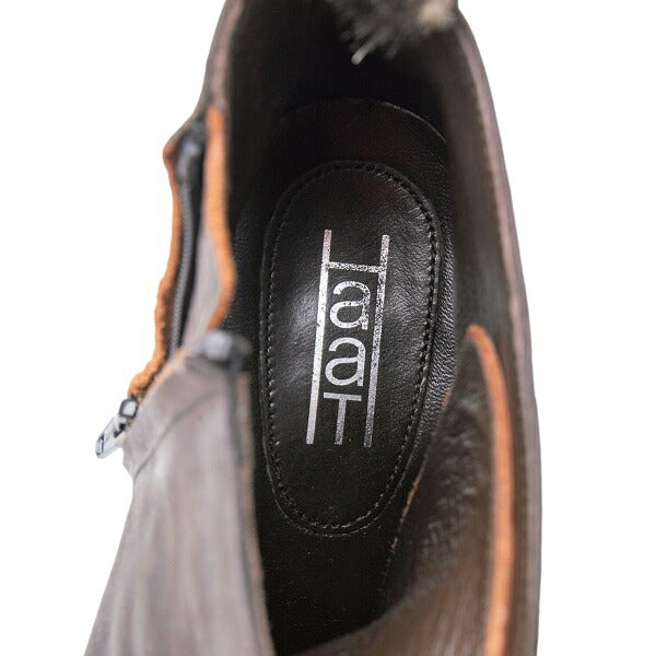 ISSEY MIYAKE HaaT Haircalf Leather Boots Brown Size 23CM