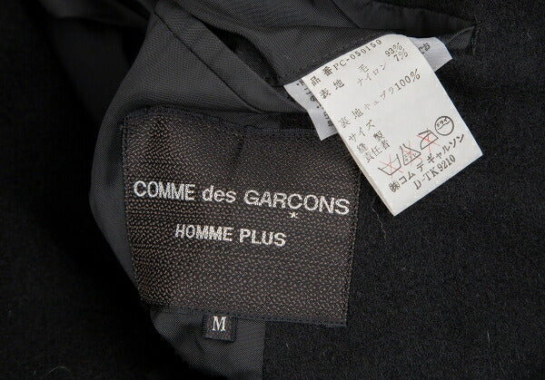 COMME des GARCONS HOMME PLUS Melton Duffle Coat Black Size M