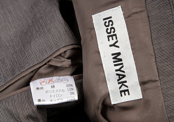 ISSEY MIYAKE Cotton Blend Tailored Blazer Brown Size M