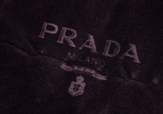 PRADA Velour Logo Scarf Purple