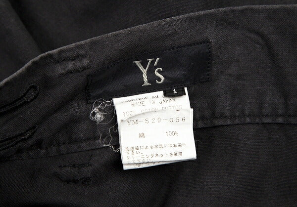 Y's Dyed Cotton Layered Flare Half Wrap Skirt Gray Size 1