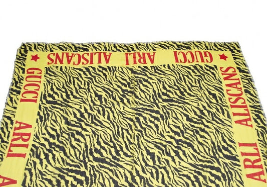 GUCCI ARLI ALISCANS Zebra Cotton Scarf