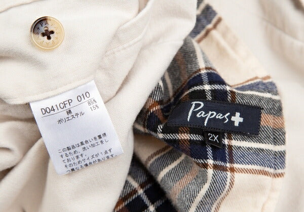 Papas 22AW Cotton Blend Work Pants Ivory Size 2X