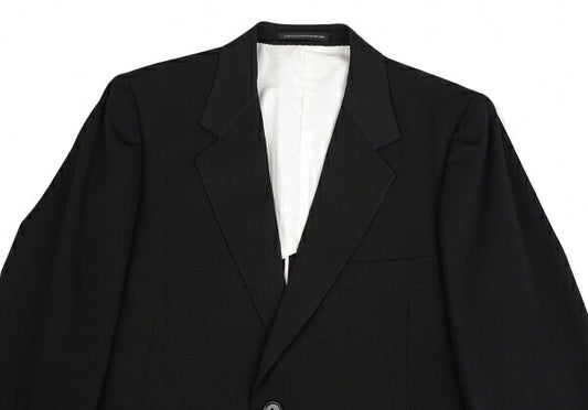 Y's for men Black Wool Gabardine Tailored Blazer Size 2