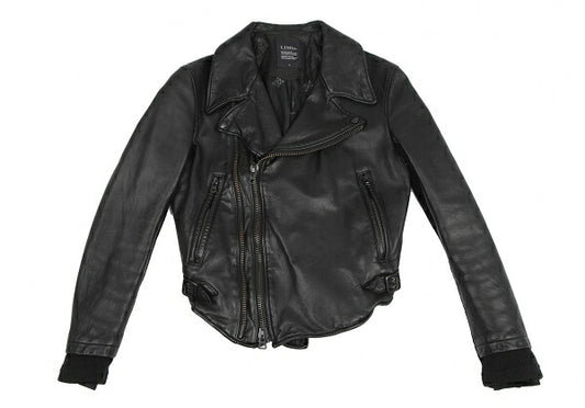 LIMI feu Cow Leather Double Rider Jacket Black Size S