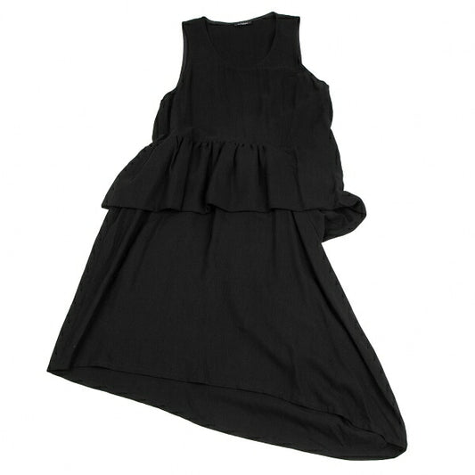 LIMI feu Tucked Fold-Over Design Dress Black Size S