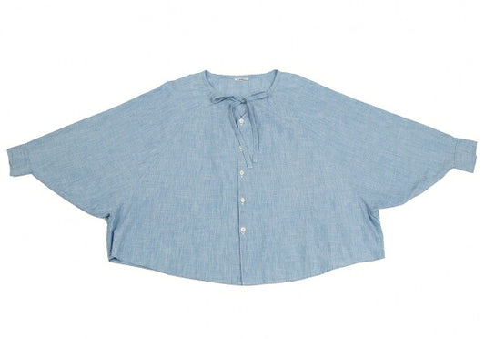 LIMI feu Stripe Dolman Blouse Blue Size S