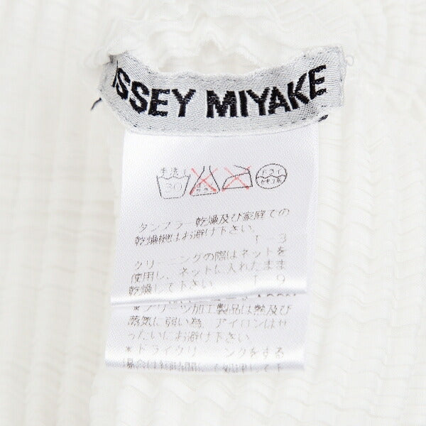 ISSEY MIYAKE Stretch Pleated T-Shirt White Size M
