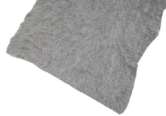 LIMI feu Mohair Wool Hairy Knit Light Gray Muffler