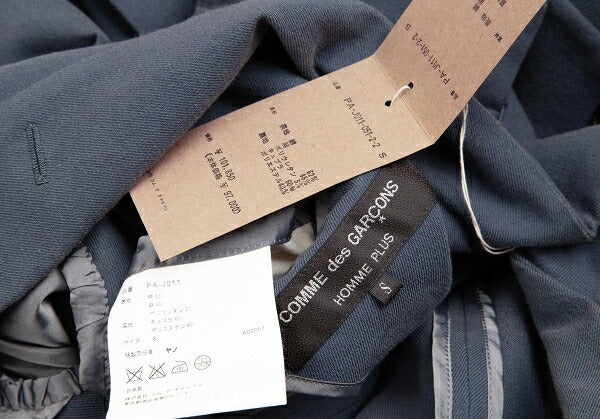 COMME des GARCONS HOMME PLUS Cotton Blazer Blue-Gray Size S