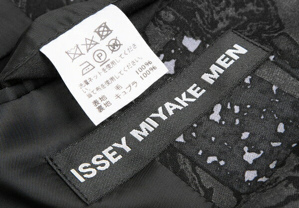 ISSEY MIYAKE MEN 17SS Wool Marble Print Jacket Black Size 4