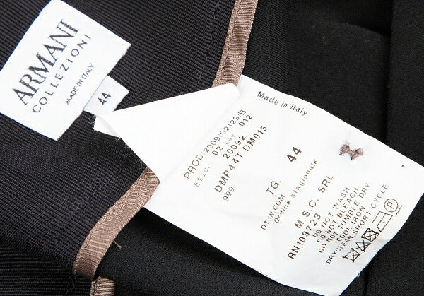 ARMANI COLLEZIONI Poly Wrap Wide Pants Black Size 44