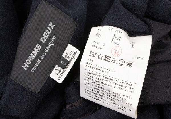 COMME des GARCONS HOMME DEUX Mixed Hooded Jacket Size S
