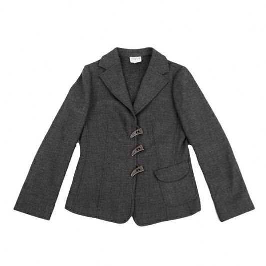ARMANI COLLEZIONI Wool Design Button Jacket Gray Size 38