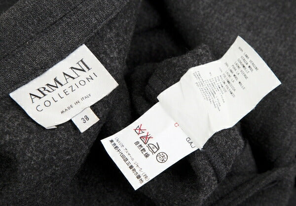 ARMANI COLLEZIONI Wool Design Button Jacket Gray Size 38